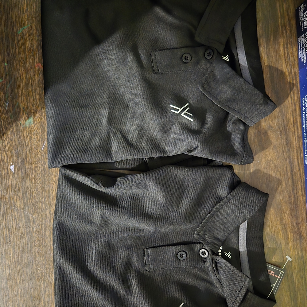 Black Polo Shirt with Logo